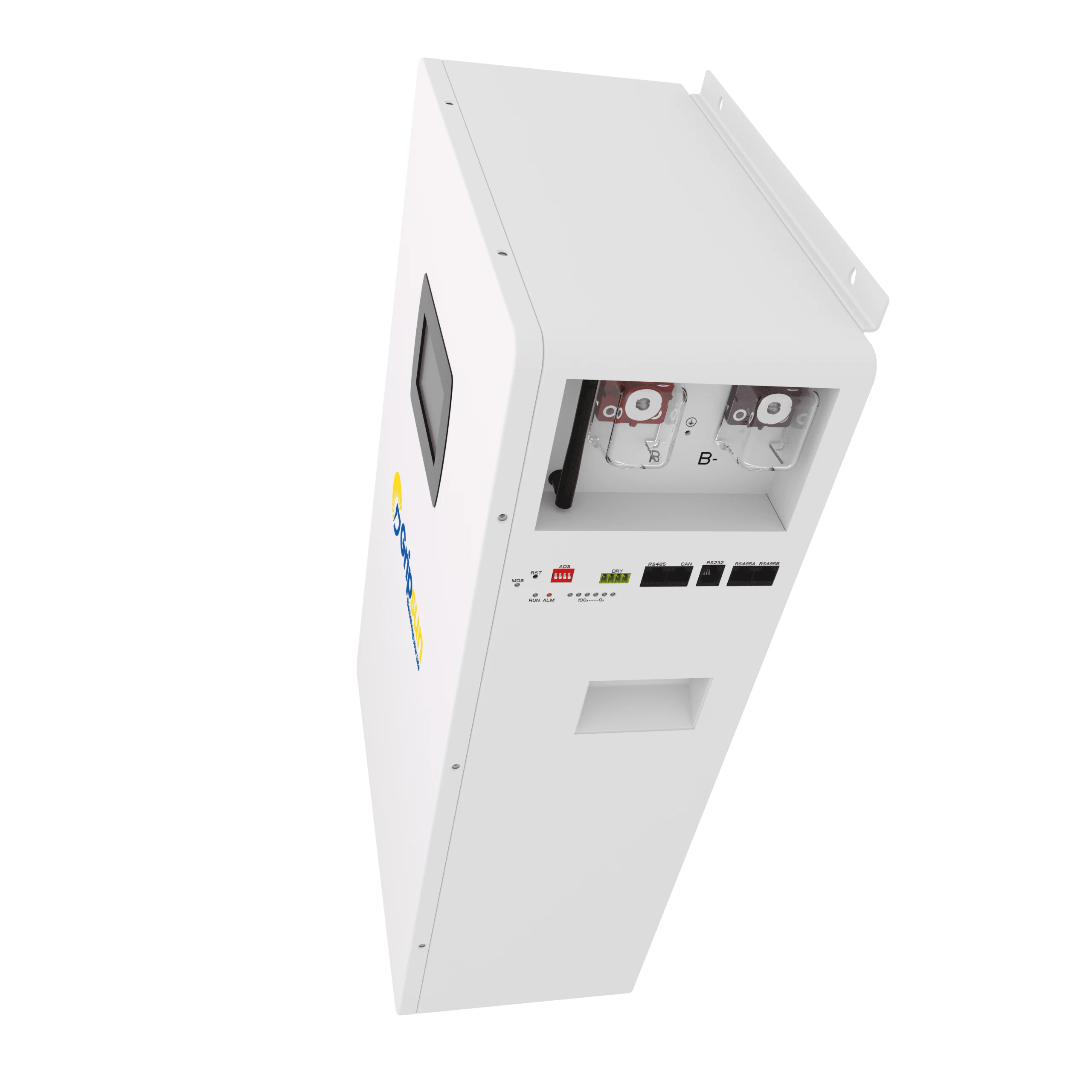 FALCON G-5120 terminal bay closeup with breaker and communication ports