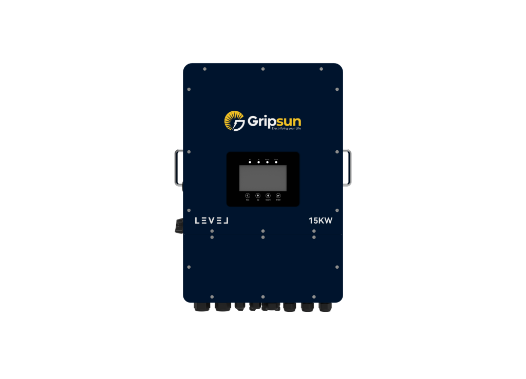 Gripsun LEVEL 15 kW three-phase hybrid inverter, front view
