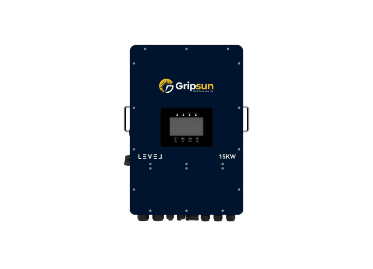 Gripsun LEVEL 15 kW three-phase hybrid inverter, front view